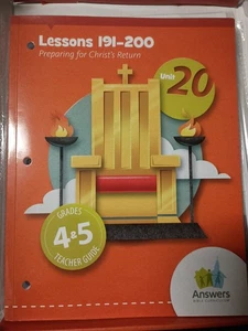 Answers in Genesis Teacher Guide Unit 20 take home sheets  195-198 R8 - Picture 1 of 2