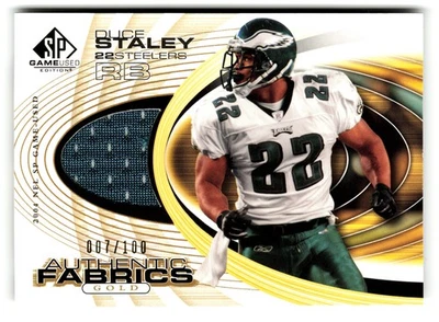 2004 SP Game Used Edition Authentic Fabrics Duce Staley #AF-DS Gold /100 Eagles - Image 1 of 2