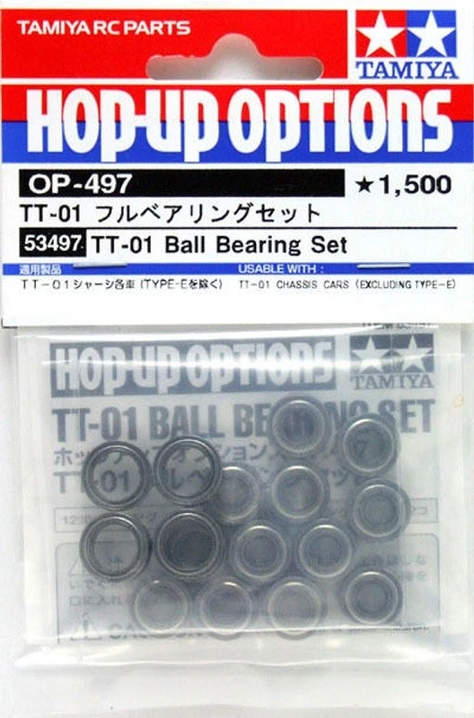 Tamiya 53497 Ball Bearing Set For TT01/TT02B/TT02BR Chassis RC Car Parts OP397 - Image 1 of 1