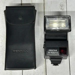 Pentax AF400FTZ Auto Flash Unit With Case Tested New Batteries - Picture 1 of 13