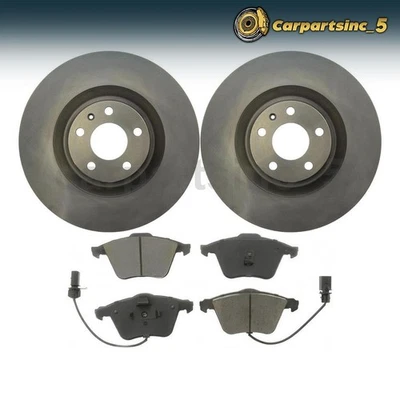 Brake Rotor Brake Pad Front 3PC for Audi S4 4.2L 2004 2005 2006 2007 2008 2009 - Image 1 of 4