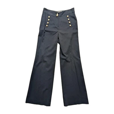 Veronica Beard Adley Sailor Pants Women 10 Nautical Button High Waist Wide Leg - Image 1 of 4