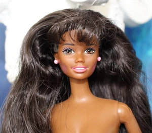 Nude African American Christie Barbie Long hair w bangs TnT AA DBox4 OOAK - Bild 1 von 12