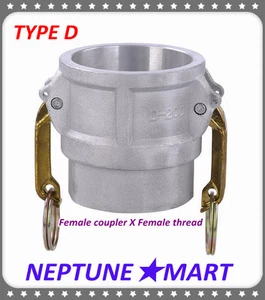 『CANDO』D 100 1" camlock coupling cam and groove Aluminum Trash Pump Adapter - Picture 1 of 1