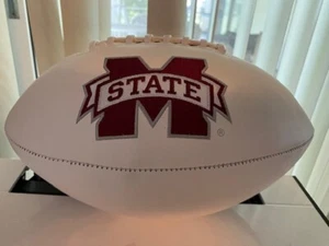MISSISSIPPI STATE BULLDOGS UNSIGNED FULL SIZE LOGO FOOTBALL! - Picture 1 of 2