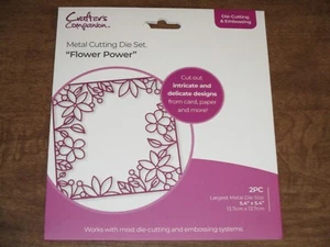 CRAFTERS COMPANION METAL CUTTING DIE SET FLOWER POWER 5.4'' X 5.4'' - Picture 1 of 1