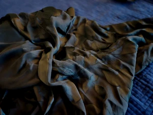 Ralph Lauren Womens Black Silk Scarf LONG 78 X 21 REAL NICE FLOWERS DESIGN - Bild 1 von 4