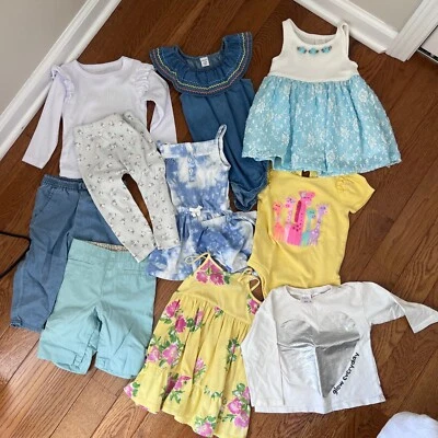 Girls Clothes Lot Dresses Pants Shirts Summer Spring Mix and Match 12-18M Bundle - Image 1 of 4