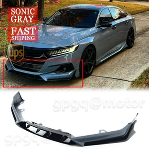 For Honda Accord 2021-2022 ACR Sonic Grey Front Bumper Lip Splitter Spoiler Kit - Picture 1 of 10