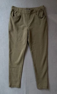 LAFAYETTE 148 Olive Green Stretch Ponte Knit Ankle Pull On Pants With Pockets P - Picture 1 of 9