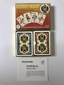 Carte da gioco Imperial Kaiser Piatnik - Due mazzi completi con 3 Joker 2138 - Foto 1 di 10