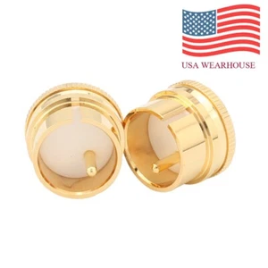 2PCS Male Noise Stopper Gold Plated Copper XLR Plug Caps Protective Shielded - Picture 1 of 6