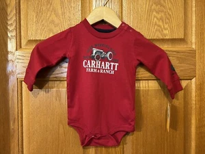 BP33 Carhartt Farm & Ranch Infant Graphic Bodysuit Tractor Baby Boys 9 Month - Picture 1 of 3