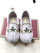 Vans Asher Slip On Toddler Princess Crown Pink Tennies Shoes Size 6.5 