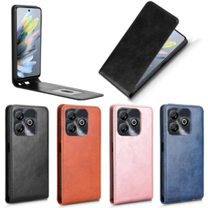 For ZTE Blade A75 4G, Luxury Vertical Up-Down Leather Wallet Stand Case Cover - Picture 1 of 24