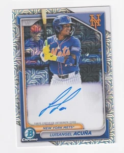 2024 Bowman Chrome MEGA MOJO REFRACTOR AUTOGRAPH LUISANGEL ACUNA RC Rookie AUTO - Picture 1 of 2