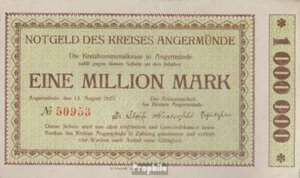 Banknoten Angermünde 1923 Inflationsgeld des Kreises Angermünde gebraucht (III) - Bild 1 von 1