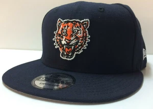 Detroit Tigers New Era 9FIFTY MLB Cooperstown Snapback Hat Cap 950 Retro Navy - Picture 1 of 10