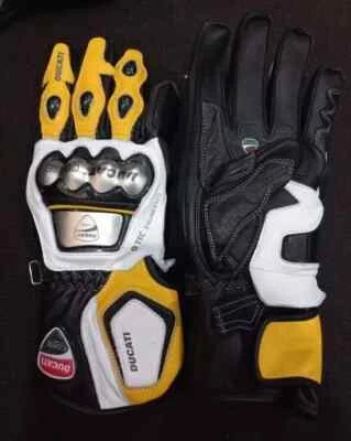 Ducati Corse Motorcycle Motorbike Racing Leather Gloves Racing Gants Guantes-NEW - Image 1 of 4