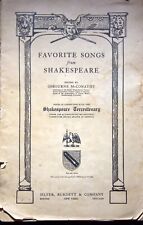 1916 FAVORITE SONGS FROM SHAKESPEARE 10.5" MUSIC BOOK BY OSBOURNE MCCONATHY 