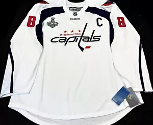 NAVY-2X * ALEX OVECHKIN WASHINGTON CAPITALS 2018 STANLEY CUP RBK PRACTICE JERSEY - Picture 1 of 8