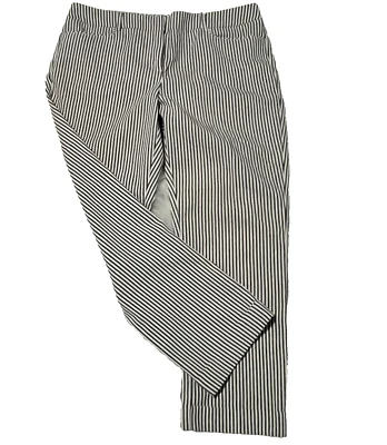 7th Avenue Ankle Pants Womens Size 6 Seersucker Blue White New York Co Stretch - Image 1 of 4