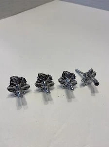 Set of 4 Vintage Silver Color Corn On The Cob Holders Silver Arthur Court - Picture 1 of 7