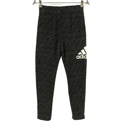 Adidas Ragazzi Grigio Scuro Logo Pantaloni Tuta Taglia 11 - 12 Anni - Immagine 1 di 4