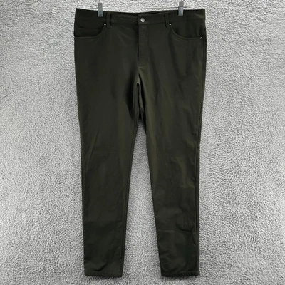 Pantalones 7 Diamonds Para Hombre 38x34 Verde Golf Rendimiento Calce Atlético Pantalones Infinitos Foto 1 de 4