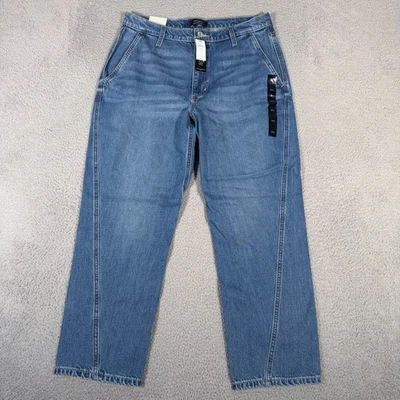 Pantalones de mezclilla Banana Republic para mujer 31/12 (se adapta a 32) pierna de barril de lujo tiro alto nuevos Foto 1 de 4