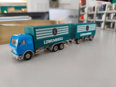 Albedo LKW MB SK HÄNGERZUG  "LÖWENBRÄU"  Modelljahr 1981, unbespielt in OVP - Bild 1 von 3