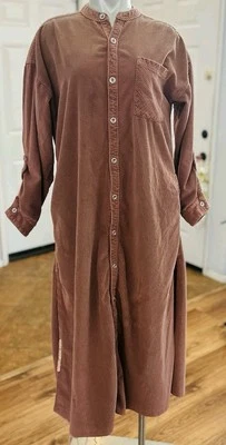 Vestido para mujer We The Free Free People XS rosa pana botones cubiertos con cordón Foto 1 de 4