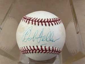 BOB FELLER Signed Baseball Cleveland Indians 1995 Spring Training Winter Haven F - Picture 1 of 6