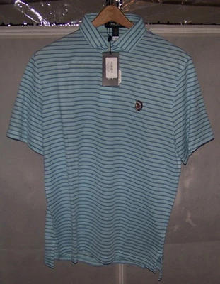 NUEVA RALPH LAUREN RLX Camisa Polo Botón SHINNECOCK HILLS CLUB DE GOLF M Turquesa $ Foto 1 de 4