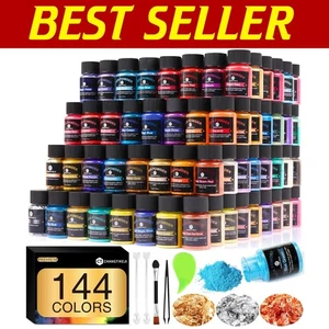 Professional Grade Mica Powder - 10g Bottles, 144 Colors for Artistic Creations - Picture 1 of 10