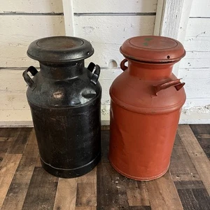 Antique Vintage Milk Can Single BLACK ONLY - Picture 1 of 5