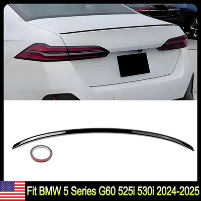 Gloss Black Rear Trunk Lip Spoiler Wing For BMW 5 Series I5 G60 530i 2024-2025 - Imagem 1 de 4