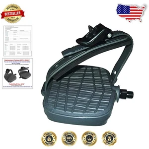Pedales de bicicleta ajustables Life Fitness Elevation Series 9/16" para mayor comodidad - Imagen 1 de 4