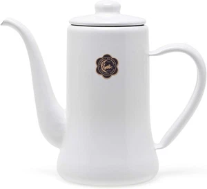 Noda Horo Tsukiusagi Slim Pot 1,2L Weiß Emaille Kaffee Tropf Wasserkocher IH Kompatibel - Bild 1 von 8