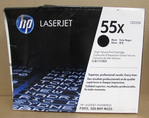 Genuine HP 55X High-Yield Black Toner Cartridge CE255X  [36E] - Picture 1 of 6