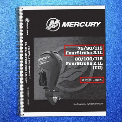 MERCURY 75 90 115 FourStroke 21L Service Manual BIND - FRONT & BACK - FOLDOUT