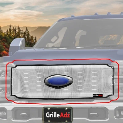 GrilleAdz® 2024 2025 FORD SUPER DUTY Series Narrow WHITE Bug Screen 902-41 - Image 1 of 4