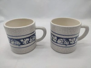 Dedham Pottery Bunny Rabbit Mug Potting Shed Crackle Ceramic 2 Coffee Tea Cups C - Picture 1 of 6