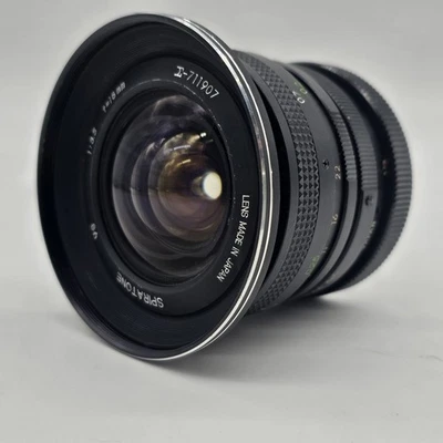 Lente Spiratone 18 mm F/3,5 ultra ancha MF montura Canon FD AE-1 A-1 función desconocida* Foto 1 de 4