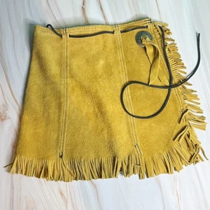 Lenkmarke. Vintage Wildleder Fransen Rock. Top Vintage Zustand. Klein - Bild 1 von 5