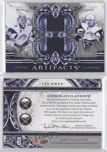 2010-11 Artifacts Tundra Tandems Dual Jerseys Silver /75 Ryan Miller Derek Roy