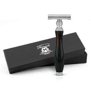 Haryali Double Edge Rasierhobel für Männer und Frauen ergonomisch, Harz, rot & schwarz - Bild 1 von 9