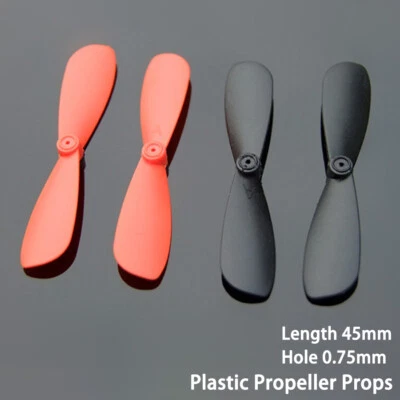 45mm orange/schwarz Kunststoff Propeller 0,8mm Loch RC Modellflugzeug Drohne DIY - Bild 1 von 4