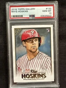 Tarjeta de novato 2018 Topps Gallery #133 Rhys Hoskins PSA 10 - Imagen 1 de 2