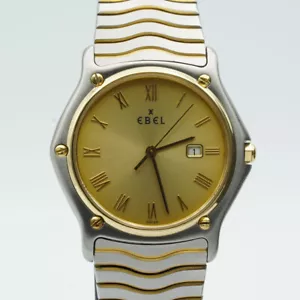 Ebel Men's Watch 7 Steel/750 Gold 34Mm Sport Classique Top Quartz 183909 E293 - Picture 1 of 10